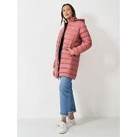 Crew Clothing Lightweight Padded Coat - Pink