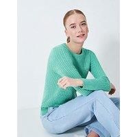 Crew Clothing Heritage Cable Neck Jumper - Green