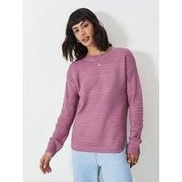 Crew Clothing Stitch Detail Jumper - Purple
