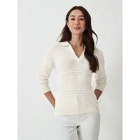 Crew Clothing Tali Collared Jumper - White