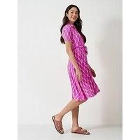 Crew Clothing Emma Jersey Shirt Dress - Pink