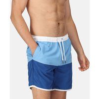 Regatta Quick Drying Men's Blue Colour Block Benicio Swim Shorts, Size: XS