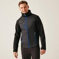 Regatta Professional Mens Navigate Hybrid Fleece Jacket, Blk/NewRoyal, L EU