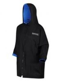Regatta Kids Waterproof Robe Juniors Black/Oxford Blue 9-13 Years