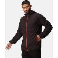 Regatta Professional Men/'s Navigate Full Zip Fleece with Hood & Contrasting Zip, Lightweight Midlayer - Perfect for Outdoors, Walking & Hiking Black
