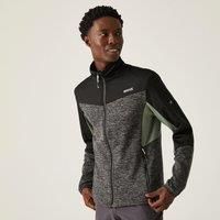 Regatta Men's Coladane VI Full Zip Fleece Ash Marl Black Agave Green, Size: M