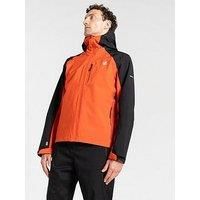 Dare 2b Men's Water-repellent Mountain Series Waterproof Jacket Cinnamon Black, Size: XL