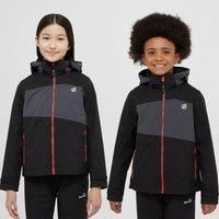 Dare 2b - Kids Breathable Explore II Waterproof Jacket Ebony Grey Black, Size: 7-8
