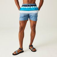 Regatta Men's Long-Lasting Loras Swim Shorts Coronet Blue Stripe, Size: L
