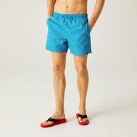 Regatta Men's Quick-Drying Loras Swim Shorts Fluro Blue Anchor Print, Size: L