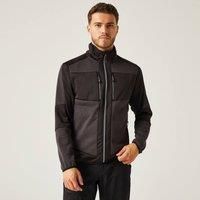 Regatta E-Volve ash/black men's knit-fleece full-zip stretch top #TRF72