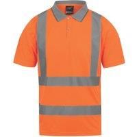 Regatta Professional Men's Lightweight Hi-vis Pro Contract Polo Orange, Size: L