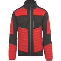 Regatta Professional Mens Unisex Evolve Baffled/Quilted Thermal Hybrid Jacket, Red/Black, XS EU