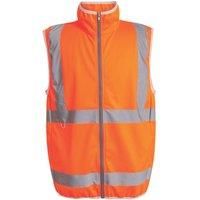 Regatta Professional Lightweight Men's Orange and Grey Colour Block Pro Hi-vis Full Zip Gilet, Size: S