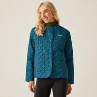 Regatta Orla Kiely Quilted Jacket Birdy Blue, Size: 10 - Sale