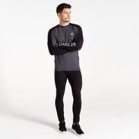 Dare2B Mens Exchange Baselayer Leggings with Advanced Q-WIC+ Technology, Perfect for Wintersports & Outdoors Black Grey