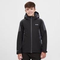 Regatta Kids Black and Grey Colourblock Hurdle V Waterproof Jacket, Size: 9-10 Years