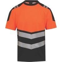 Regatta Professional Mens High-Vis T-Shirt (3XL) (Black/Orange)