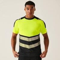 Regatta Professional Mens High-Vis T-Shirt (S) (Black/Yellow)