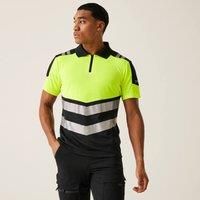 Regatta Professional Mens Hi-Vis Polo Shirt (XXL) (Black/Yellow)