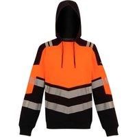 Regatta Professional Mens High-Vis Hoodie (XXL) (Black/Orange)