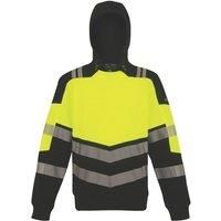 Regatta High Visibility X-Pro black/yellow work sweatshirt hoodie #TRF780