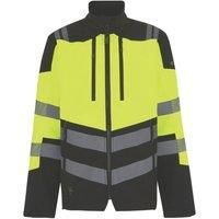 Regatta Hi Vis XPro 3 Layer Softshell Jacket Black/Yellow Small 38" Chest (873YA)