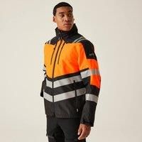 Regatta Hi-Vis X-Pro orange/black waterproof work shell jacket coat #TRW550