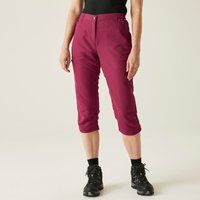 Regatta Women's Water-repellent Chaska III Capri Walking Trousers Beaujolais, Size: 20