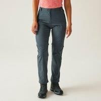 Regatta Women's Lightweight Travel Light II Zip Off Packaway Trousers Seal Grey, Size: 20 R
