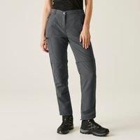 Regatta Women's Water-repellent Chaska III Zip Off Walking Trousers Seal Grey, Size: 8 L