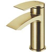 Swirl Wye Basin Mono Mixer Brushed Brass (790TK)