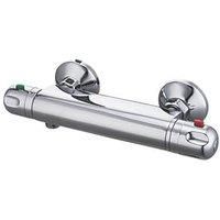 Swirl Exposed Thermostatic Shower Mixer Valve Fixed Silver (891TR)