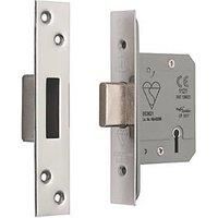 Smith & Locke Fire Rated 5 Lever Chrome Deadlock 65mm Case - 44mm Backset (120PX)