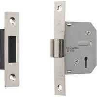 Smith & Locke Fire Rated 3 Lever Chrome Deadlock 65mm Case - 44mm Backset (612PY)