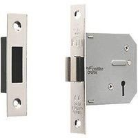 Smith & Locke Fire Rated 3 Lever Chrome Deadlock 76mm Case - 57mm Backset (738PY)
