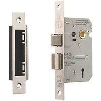 Smith & Locke 3 Lever Polished Chrome Architectural Sash Lock 65mm Case - 44mm Backset (744PY)
