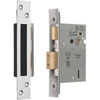 Smith & Locke 5 Lever Polished Chrome Architectural Sash Lock 65mm Case - 44mm Backset (896PX)