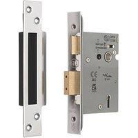 Smith & Locke 5 Lever Polished Chrome Architectural Sash Lock 76mm Case - 57mm Backset (614PX)