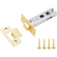 Smith & Locke Brushed Brass Tubular Mortice Latch 76mm Case - 57mm Backset (222TL)