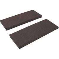 Brown Rectangular Self-Adhesive Felt Pads 200mm x 80mm 20 Pack (161XG)