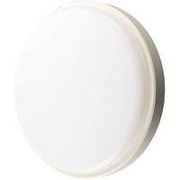 LAP Davenport Outdoor Round LED Bulkhead With PIR Sensor White 12W 900lm (964FE)
