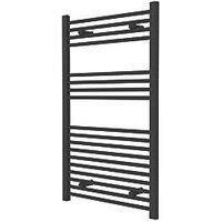 Flomasta Towel Radiator 1000mm x 600mm Black 1760BTU (478TF)