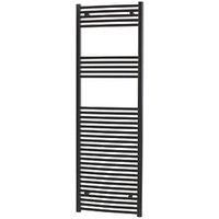 Flomasta Curved Towel Radiator 1800mm x 600mm Black 3146BTU (359RV)