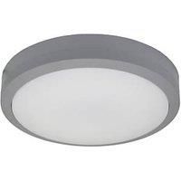 LAP Sanbo Outdoor Round LED Bulkhead Grey 12W 650lm (155FE)