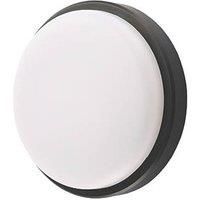 LAP Davenport Outdoor Round LED Bulkhead Black 12W 600lm (104FE)
