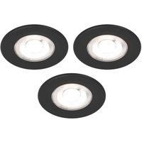 LAP Fixed Fire Rated LED Smart Downlight Matt Black 4.7W 520lm 3 Pack (590FM)