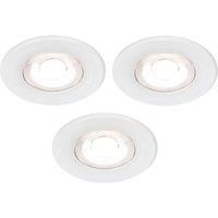 LAP Fixed Fire Rated LED Smart Downlight Matt White 4.7W 520lm 3 Pack (683FM)
