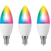 LAP ES Candle RGB & White LED Smart Light Bulb 4.2W 470lm 3 Pack (205FM)