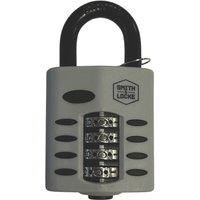 Smith & Locke Water-Resistant Combination Padlock Grey 22mm (828FA)